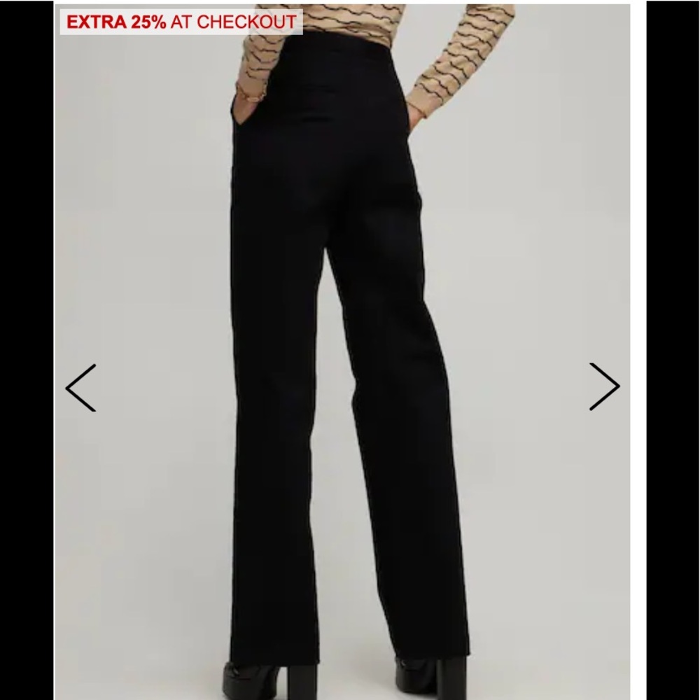 MUSIER PARIS NWT BLACK HIGH WAISTED HIGH END MADE IN ITALY DRESS TROUSERS EU38 - Picture 3 of 12